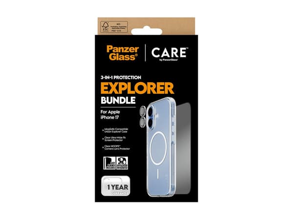 CARE by PanzerGlass Skal Polykarbonat Termoplastisk polyuretan (TPU)