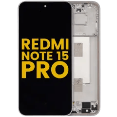 OLED-enhet med ram för Xiaomi Redmi Note 15 Pro 5G (renoverad) (titanfärg)