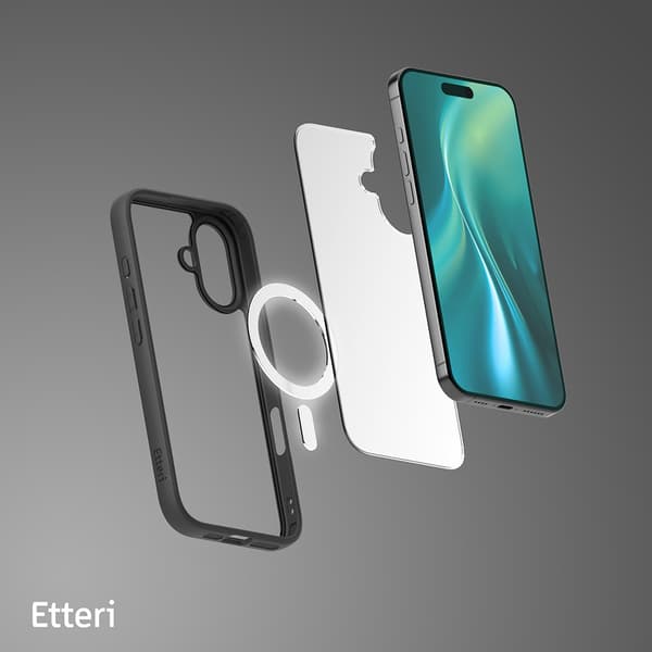 Etteri Matt Mag skal för iPhone 16 Plus svart