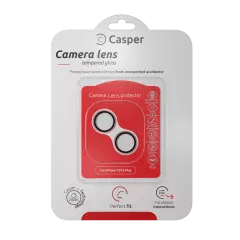 Casper Kameralinsskydd för iPhone 15 / 15 Plus (Rosa) (Klar) rosa