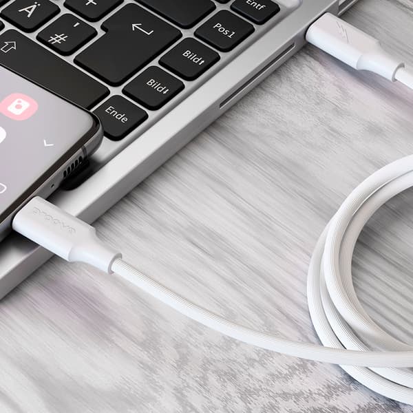 Proove kabel Streckad Silikon USB-C - USB-C 1m 60W vit