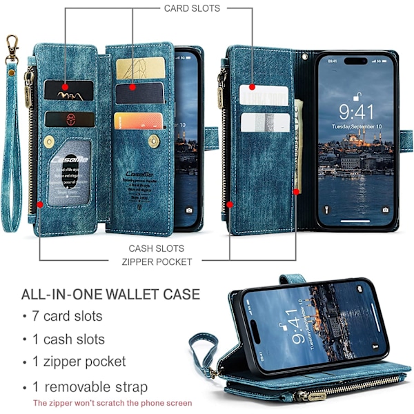 caseme 008 för iphone 14 pro max grön grön
