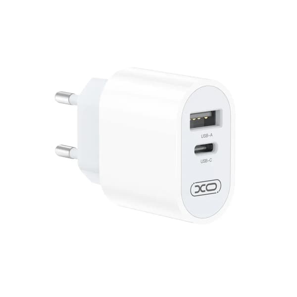 Dual-port laddare 1x USBA 1x USB-C