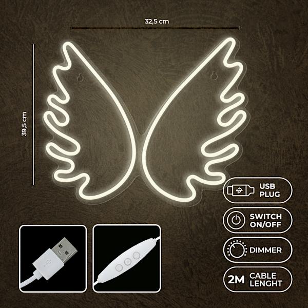 Neon PLEXI LED WINGS vit FPNE09X Forever Light