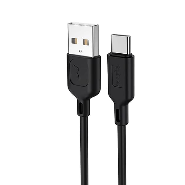 kabel T-PHOX FAST TYPE-C 2 4A 1 2M svart svart