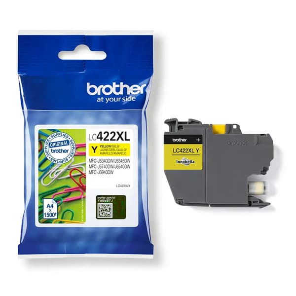 Brother LC 422XLY Gul 1500 sidor bläck