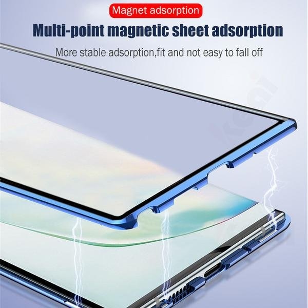 magnet fodral för din samsung note 10 silver