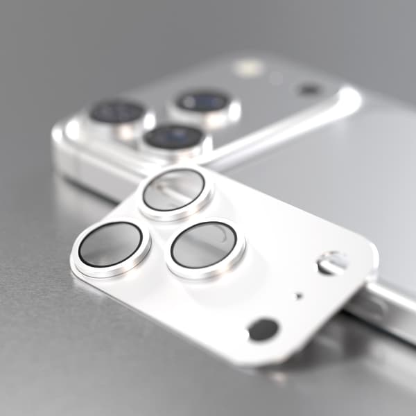 Etteri heltäckande kameralinskydd för iPhone 17 Pro silver
