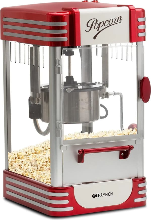 [AI generated title] Champion Popcornmaskine Retro Xl röd
