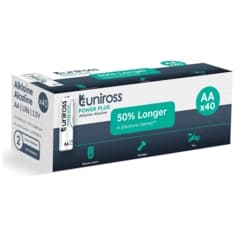 Uniross Power Plus AA / LR6 Standardbatterier 2700mAh, 40 st.