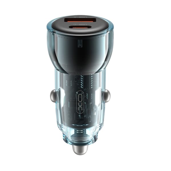 XO billaddare CC60 60W 1x USB 1x USB-C blå