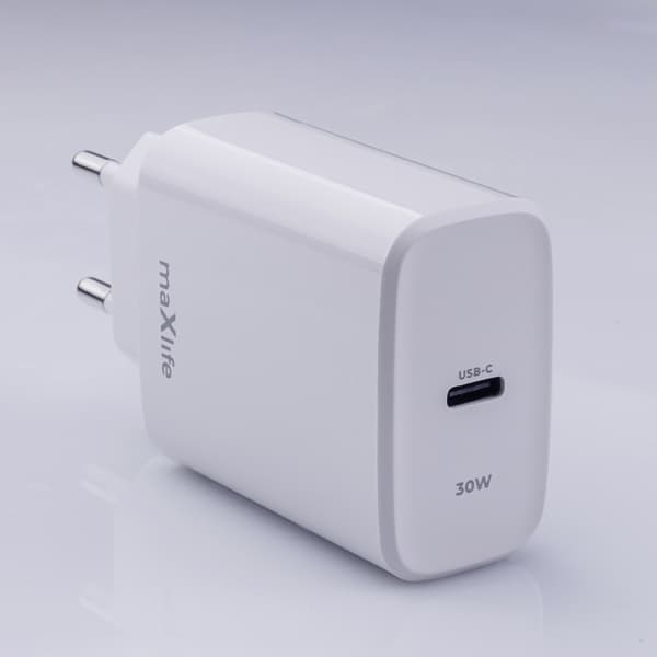 Maxlife MXTC-10-30C PD QC laddare 1x USB-C 30W vit