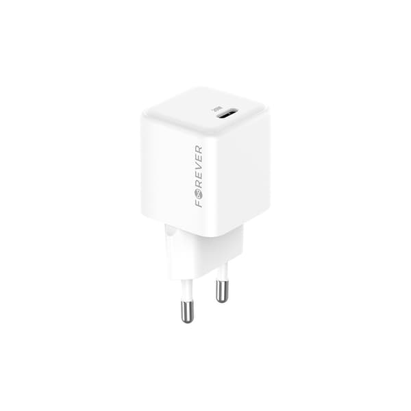 Forever TC-08-20C GaN PD laddare 1x USB-C 20W vit vit