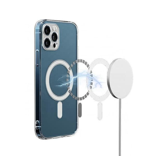 MAGSAFE​ silikon fodral för Iphone 12 pro​ max​ transparent