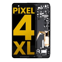 OLED-enhet med ram för Google Pixel 4 XL (renoverad) (rosa strömbrytare) rosa