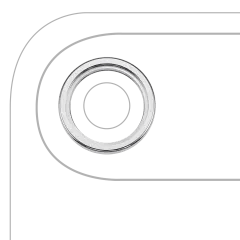 Bakre kameraram endast för iPhone Air (molnvitt) vit