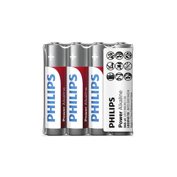Batteri PHILIPS AAA 4st Power Alkaline
