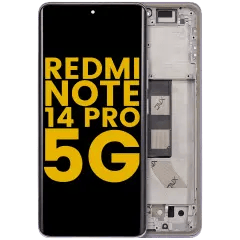 OLED-enhet med ram för Xiaomi Redmi Note 14 Pro 5G (renoverad) (lavendellila) lila