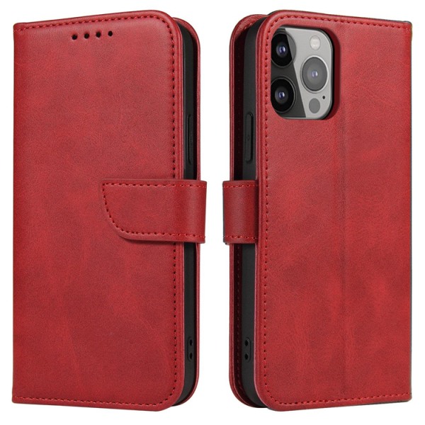 Smart Magnetic Elegance iPhone 15 Plus röd röd