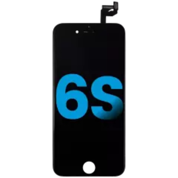 LCD-enhet med stålplatta för iPhone 6S (Eftermarknad) (Svart)