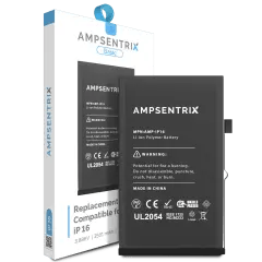 Ersättningsbatteri för iPhone 16 (AmpSentrix Basic)