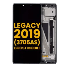 LCD-enhet med ram för Coolpad Legacy 2019 (3705AS / Boost Mobile Version) (Renoverad) (Svart) svart