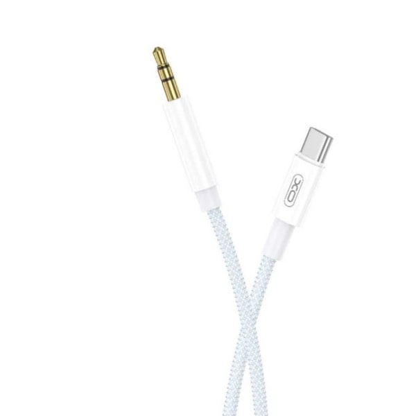 XO kabel ljud NB-R211B USB-C - uttag 3,5 mm 1,0 m vit