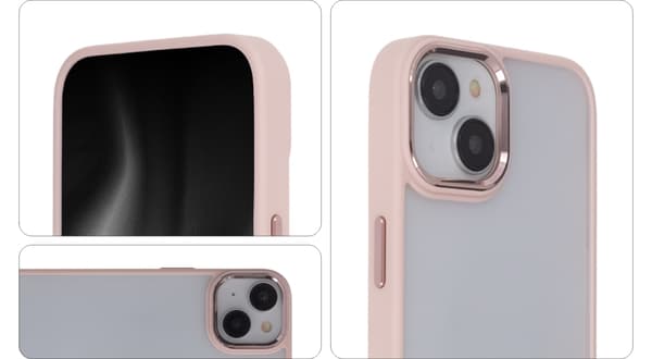 Satin Elegant Matt Fodral för iPhone 15 Plus 6,7\" rosa