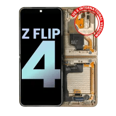 Inner OLED Assembly With Frame For Samsung Galaxy Z Flip 4 5G (US & International) (Service Pack) (Yellow)