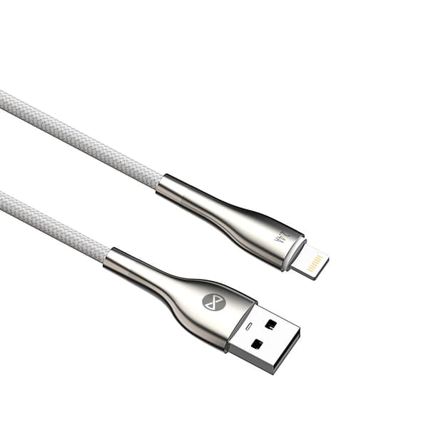Forever Sleek kabel USB - Lightning 1,0 m 2 4A vit vit