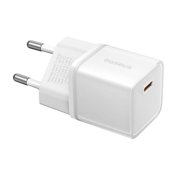 Baseus väggladdare GaN5 Mini PD 30W 1x USB-C månvitt