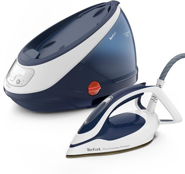 Tefal Pro Express Protect GV9221 Dampstrygejern 2600W Blå vit