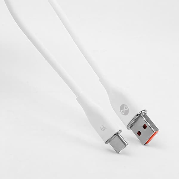 Forever kabel USB - USB-C 1,0 m 6A vit vit