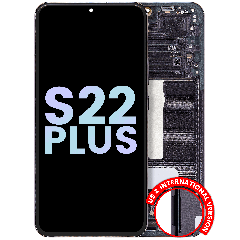 OLED-enhet med ram för Samsung Galaxy S22 Plus 5G (Service Pack) (Phantom Black) svart