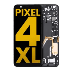 OLED-enhet med ram för Google Pixel 4 XL (renoverad) (Clearly White strömknapp)