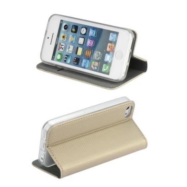 Smart Case Book för iphone 15 pro max guld