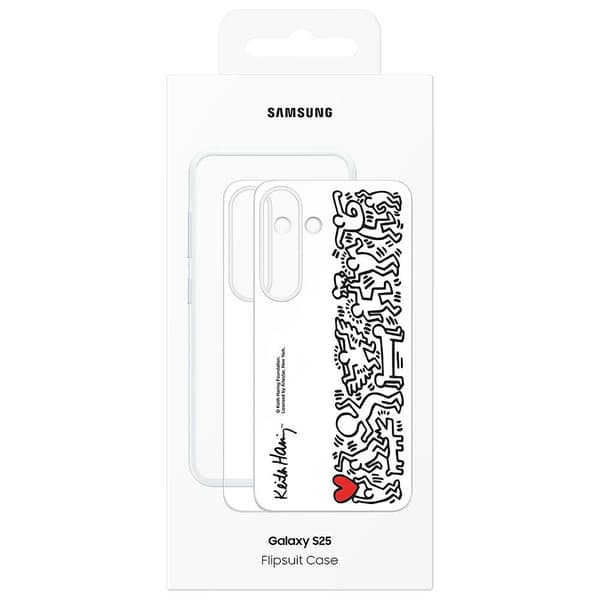 Samsung Flipsuit-fodral för Samsung Galaxy S25 vit