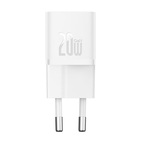 Baseus väggladdare GaN5 Mini PD 20W 1x USB-C vit