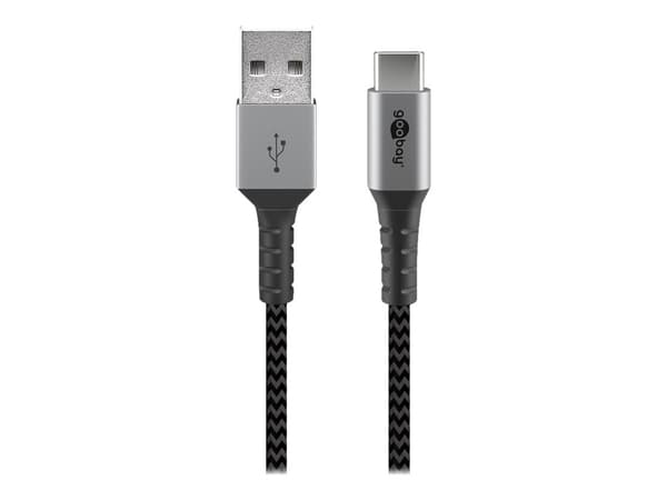 goobay USB Type-C kabel 1m svart Silver svart