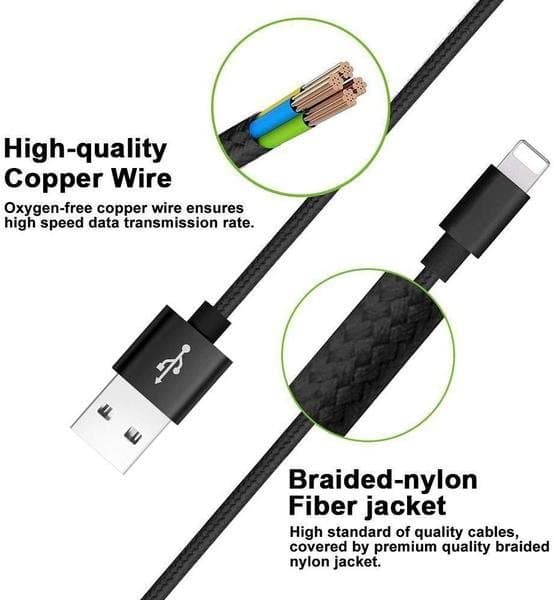 2 st 2 m färgade iphone kabel hög kvalitet|röd