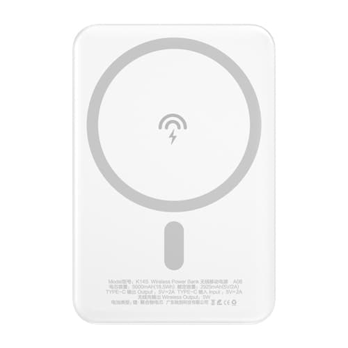 Dudao K14S trådlös powerbank 5000mAh 10Watt vit vit