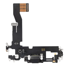 Laddningsport Flexkabel för iPhone 12 / 12 Pro (Premium) (Grafit) svart