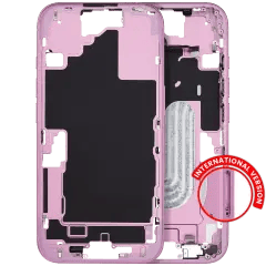 Mellanramshölje med smådelar för iPhone 16 (EU / Global version) (Begagnad OEM-del: Klass A) (Rosa) rosa
