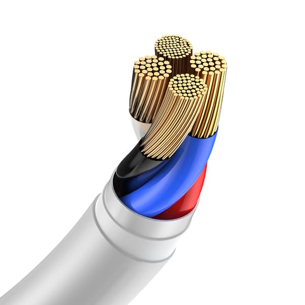 Baseus-kabel Simple Wisdom USB - Lightning 1,5 m 2,4A vit 2 st
