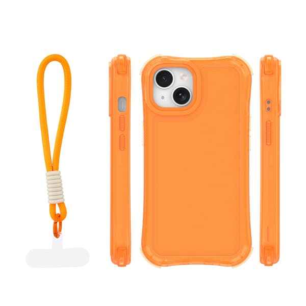 Safepop skal med rem för iPhone 14 orange orange