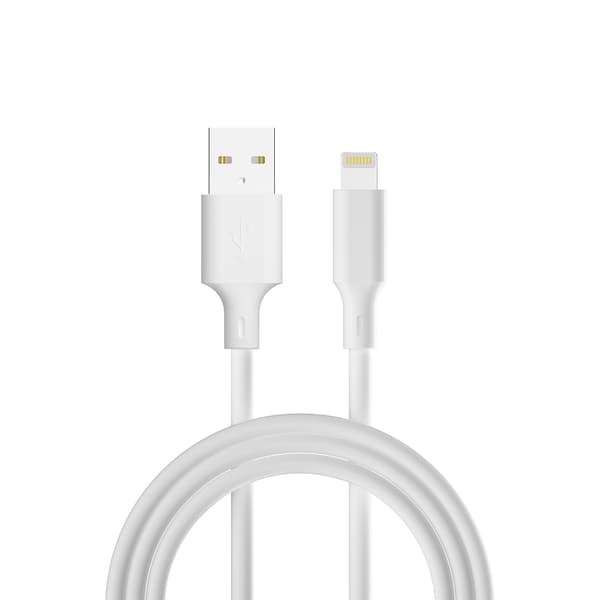 Forever återvinningskabel USB-A - Lightning 1,5m 2,4A HDKR12-AL-00 vit
