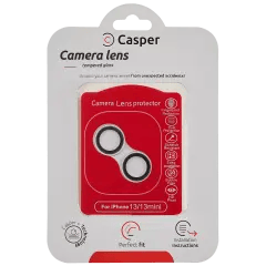 Casper Kameralinsskydd för iPhone 13 / 13 Mini (Silver) (Klar)
