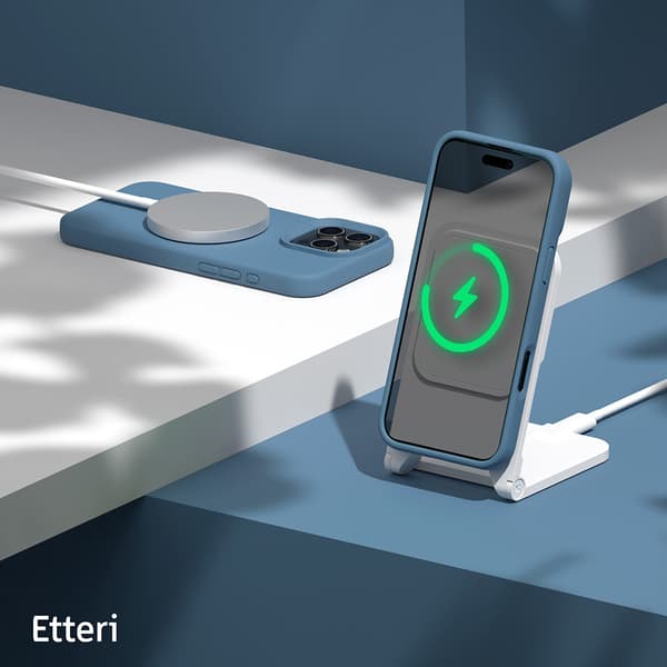 Etteri Silikon Mag skal för iPhone 16 Pro Max mörkblå