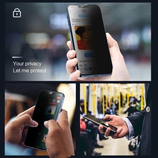 4 st härdade Sekretessskärmskydd för iPhone 13 Pro