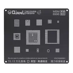 3D Svart Stencil (MSM 8996) (Qianli) svart